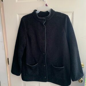 Susan Graver Black Teddy Jacket